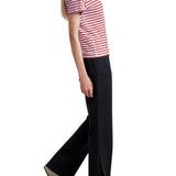 La Ligne Stripe Molly Tee - Vermillion