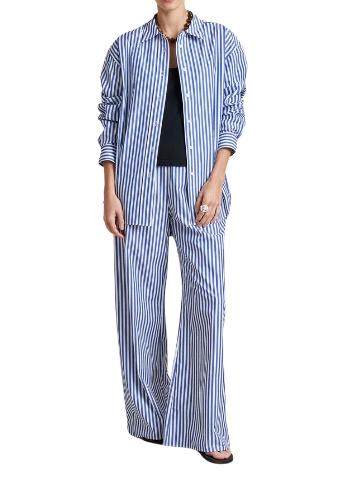 La Ligne Stripe Pant - Vermillion