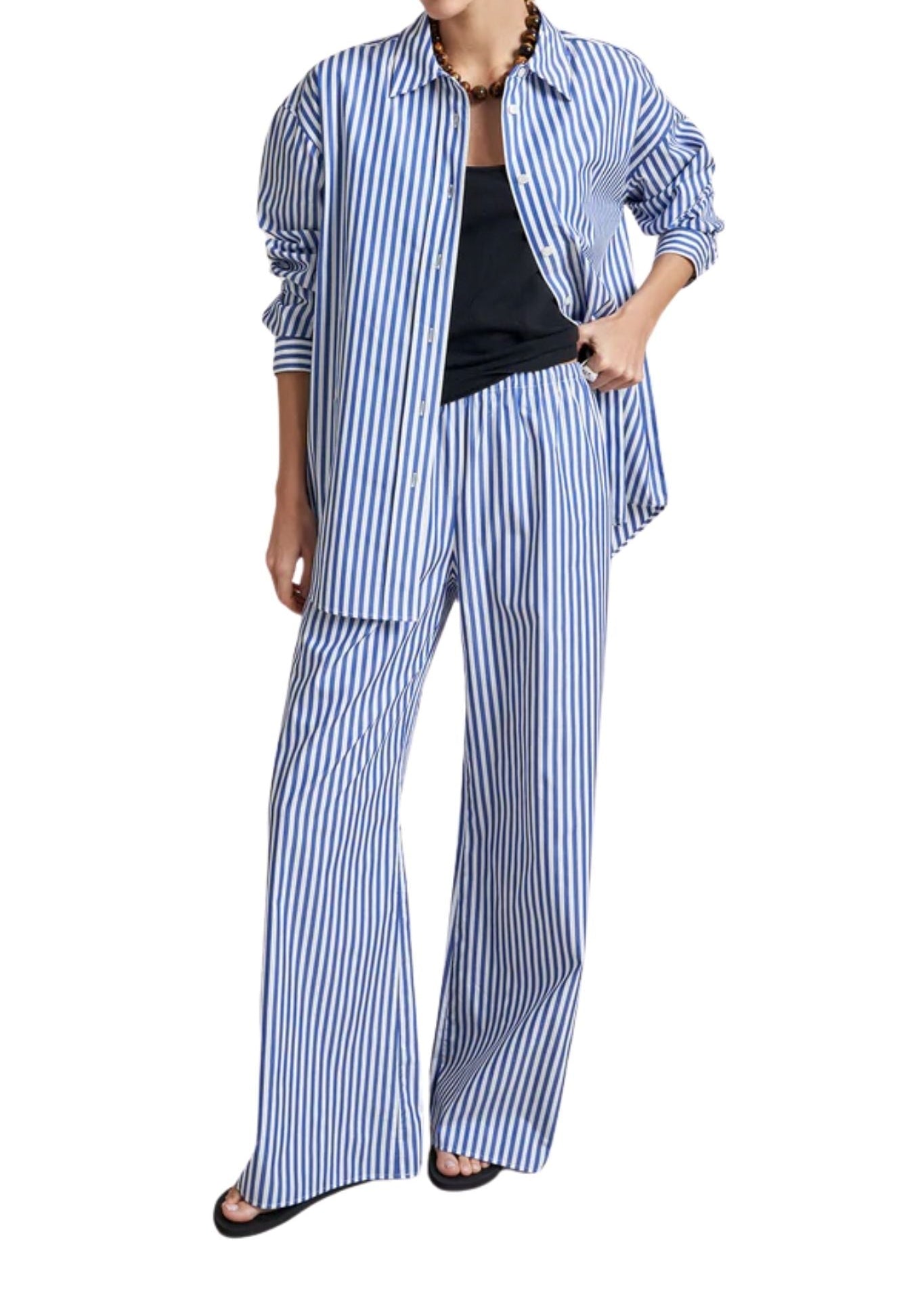 La Ligne Stripe Pant - Vermillion