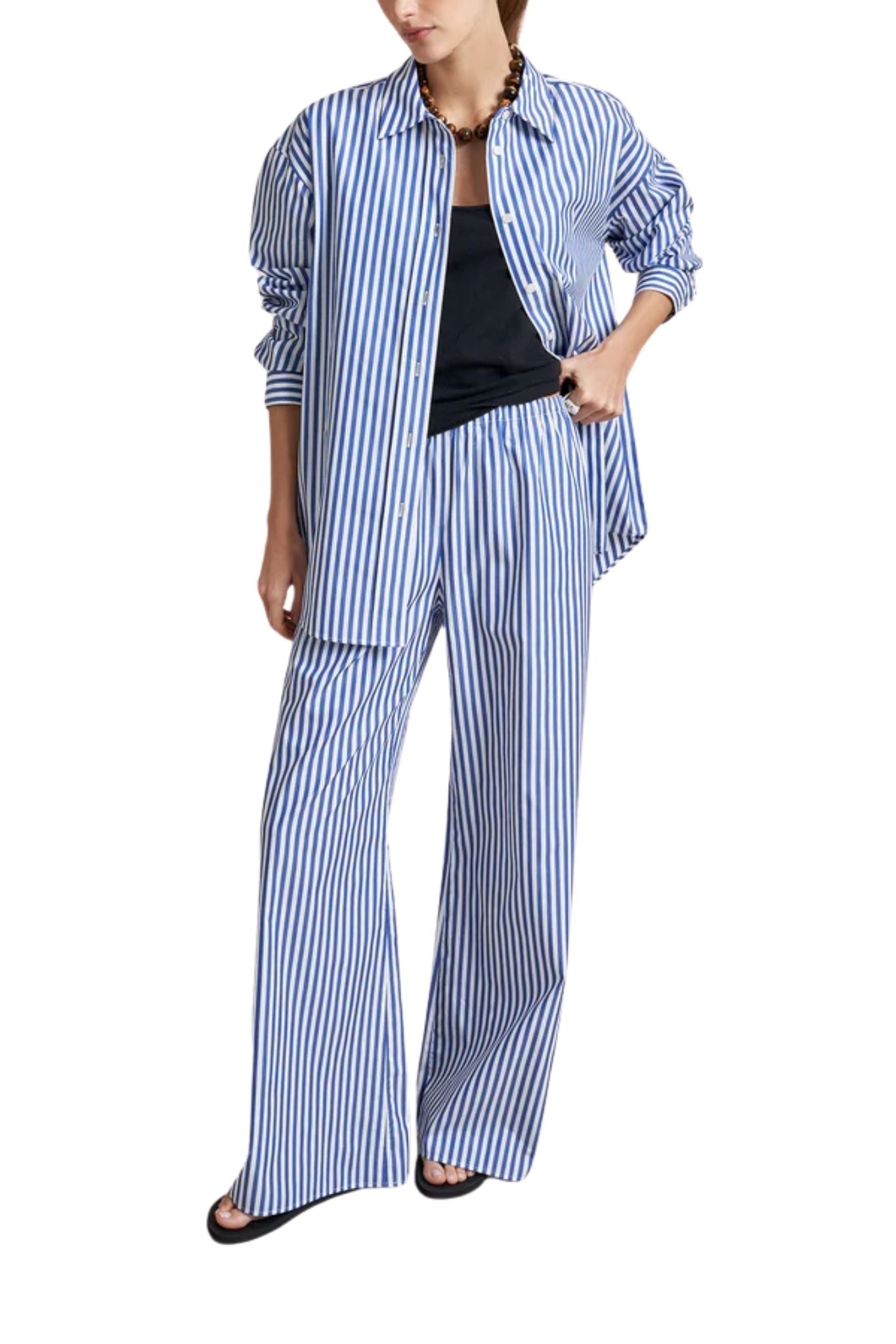 La Ligne Stripe Pant - Vermillion