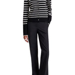 La Ligne Striped Lean Lines Cardigan - Vermillion