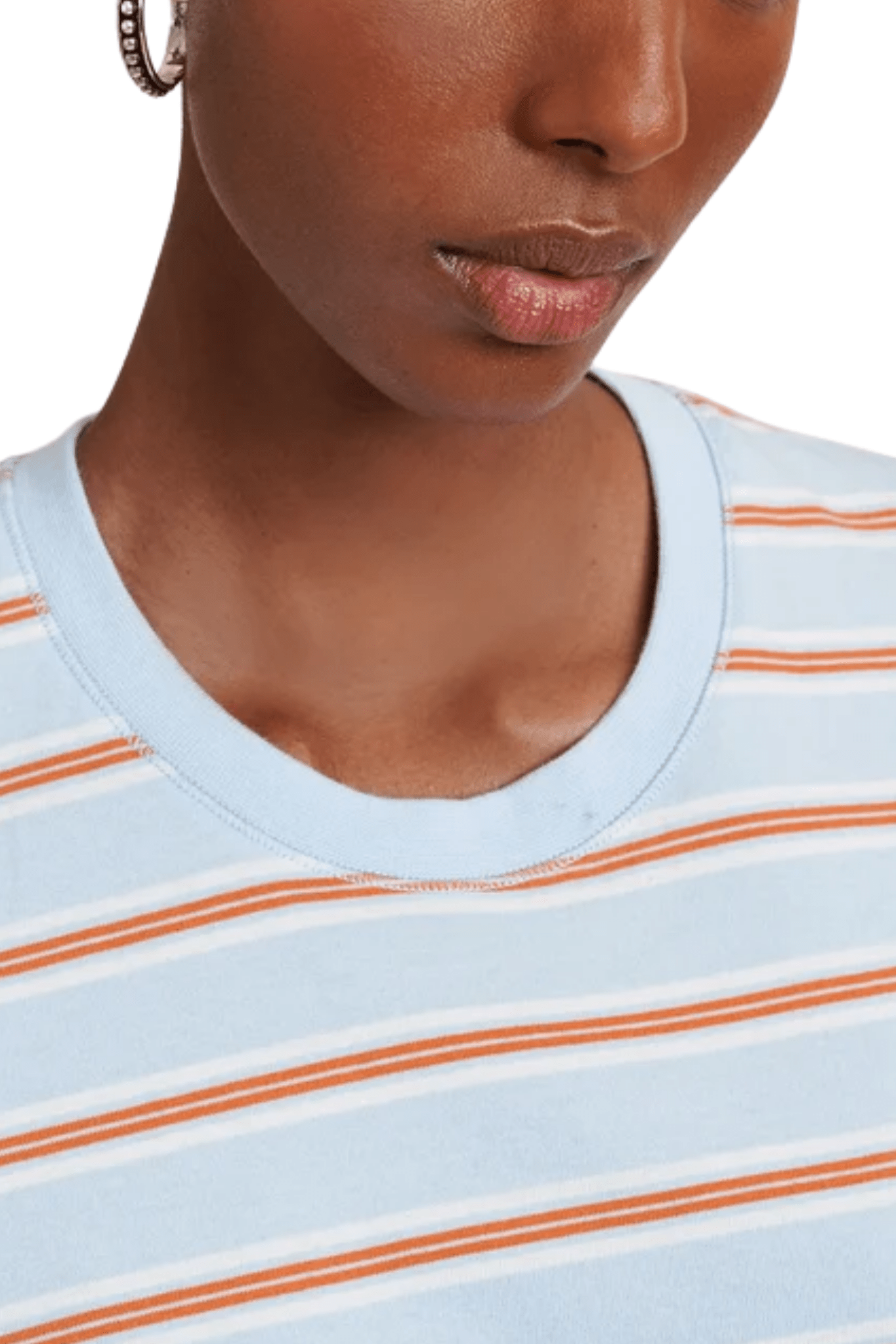 La Ligne Striped Mol Tee - Vermillion
