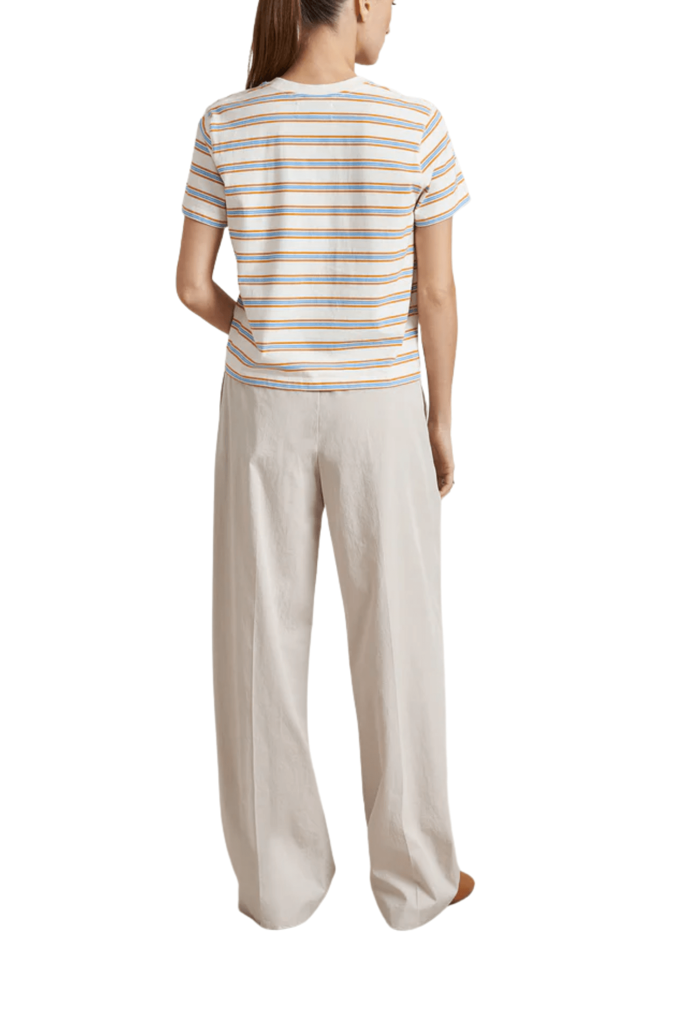 La Ligne Striped Mol Tee - Vermillion