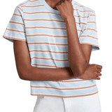 La Ligne Striped Mol Tee - Vermillion