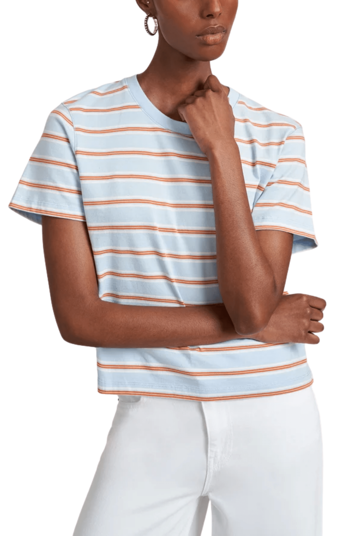 La Ligne Striped Mol Tee - Vermillion