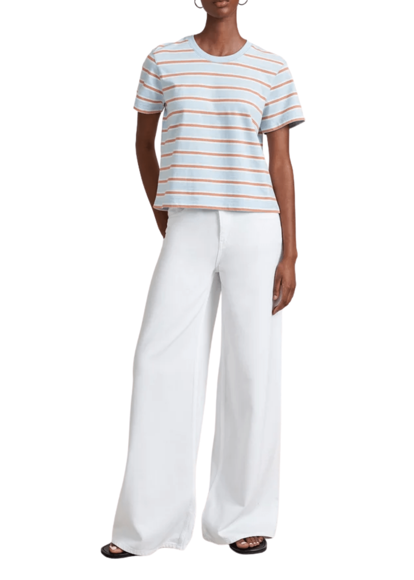 La Ligne Striped Mol Tee - Vermillion