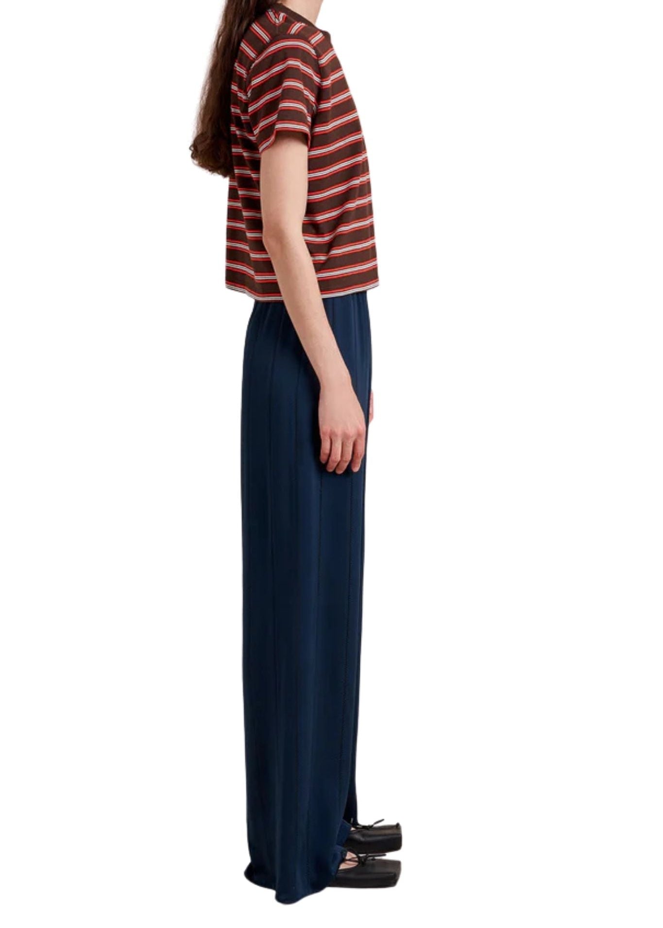 La Ligne Striped Mol Tee - Vermillion