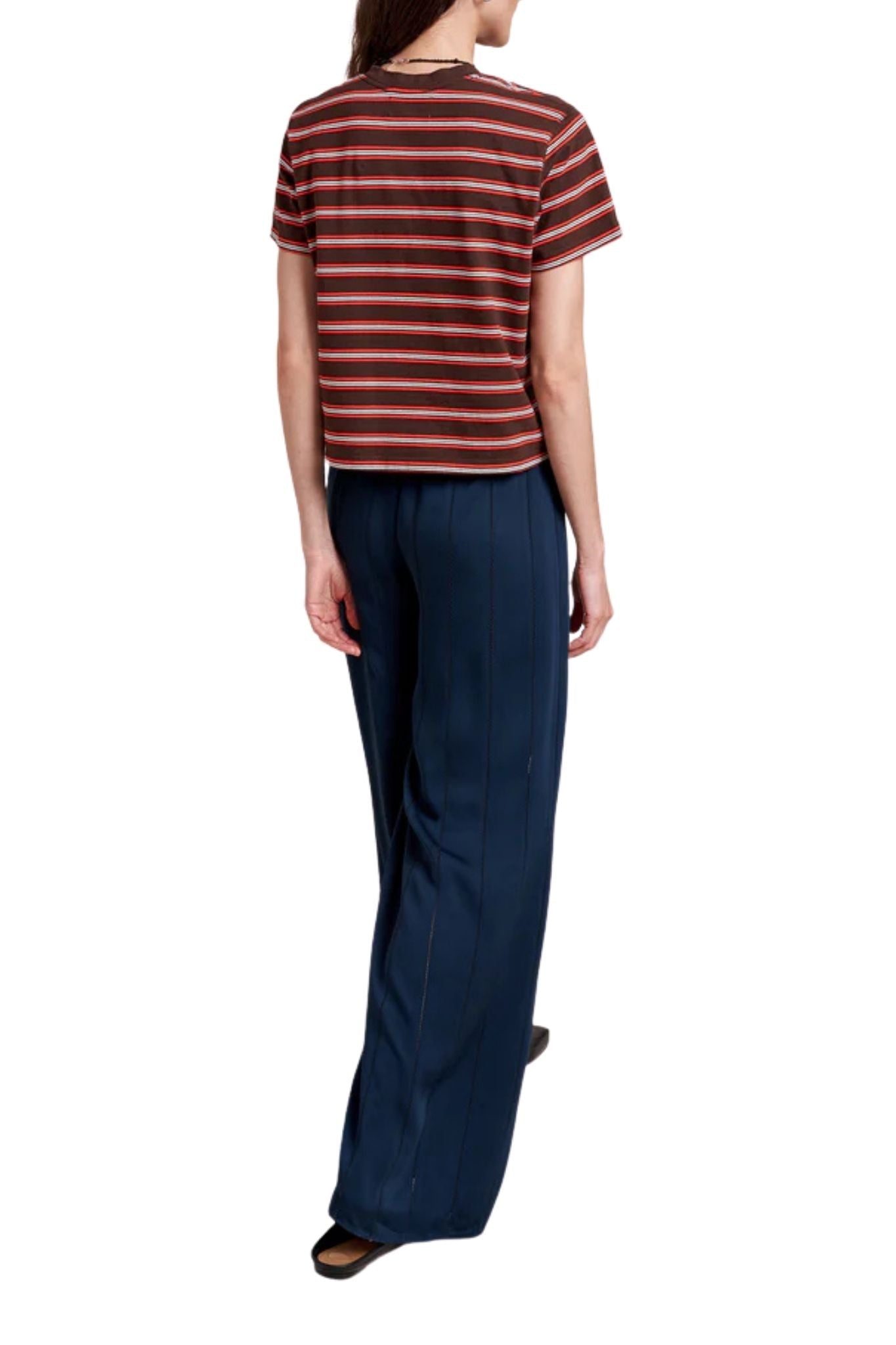 La Ligne Striped Mol Tee - Vermillion