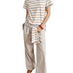 La Ligne Striped Mol Tee - Vermillion