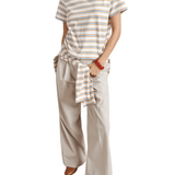 La Ligne Striped Mol Tee - Vermillion