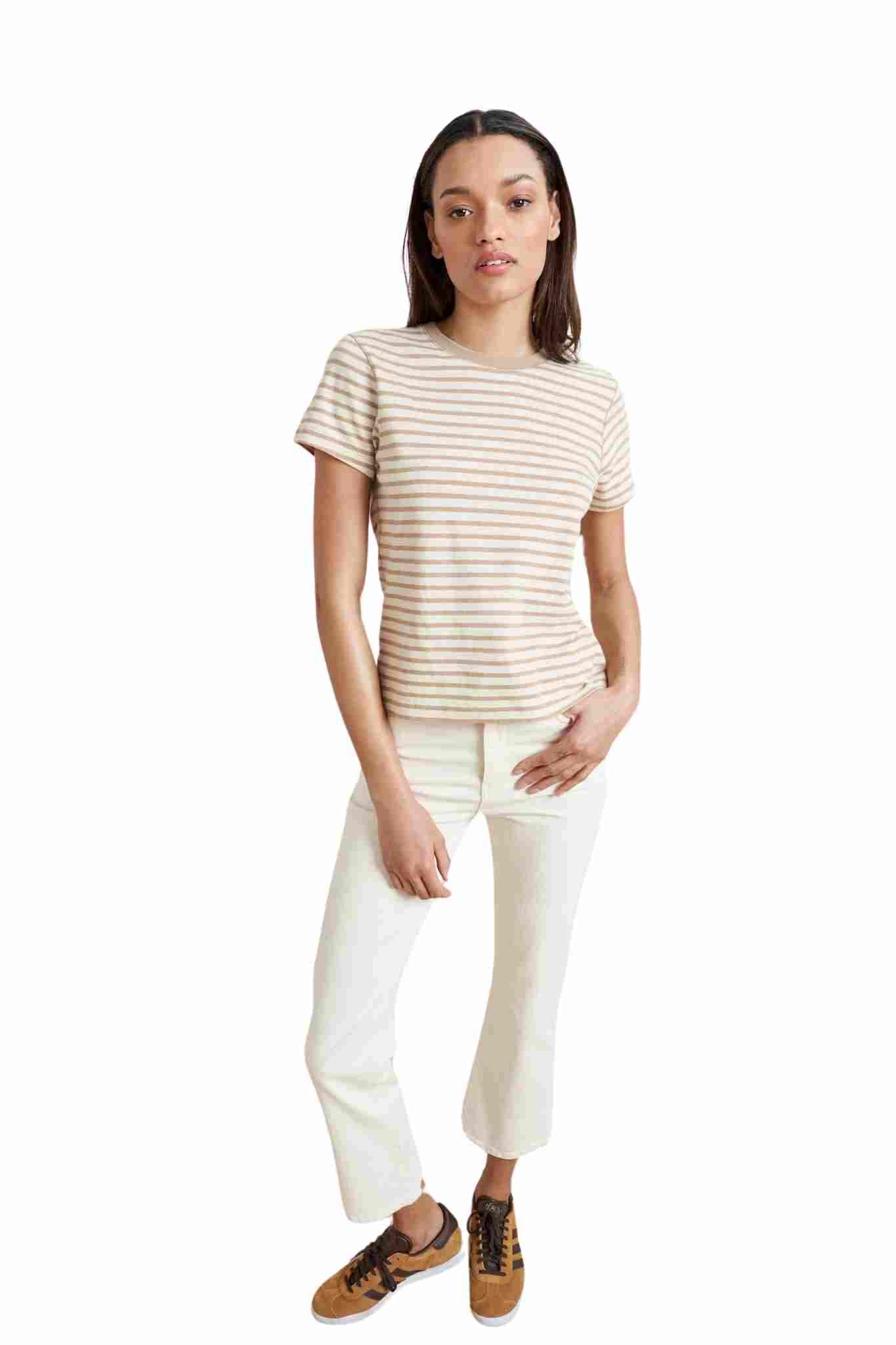 La Ligne Striped Molly Tee - Vermillion