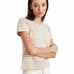 La Ligne Striped Molly Tee - Vermillion