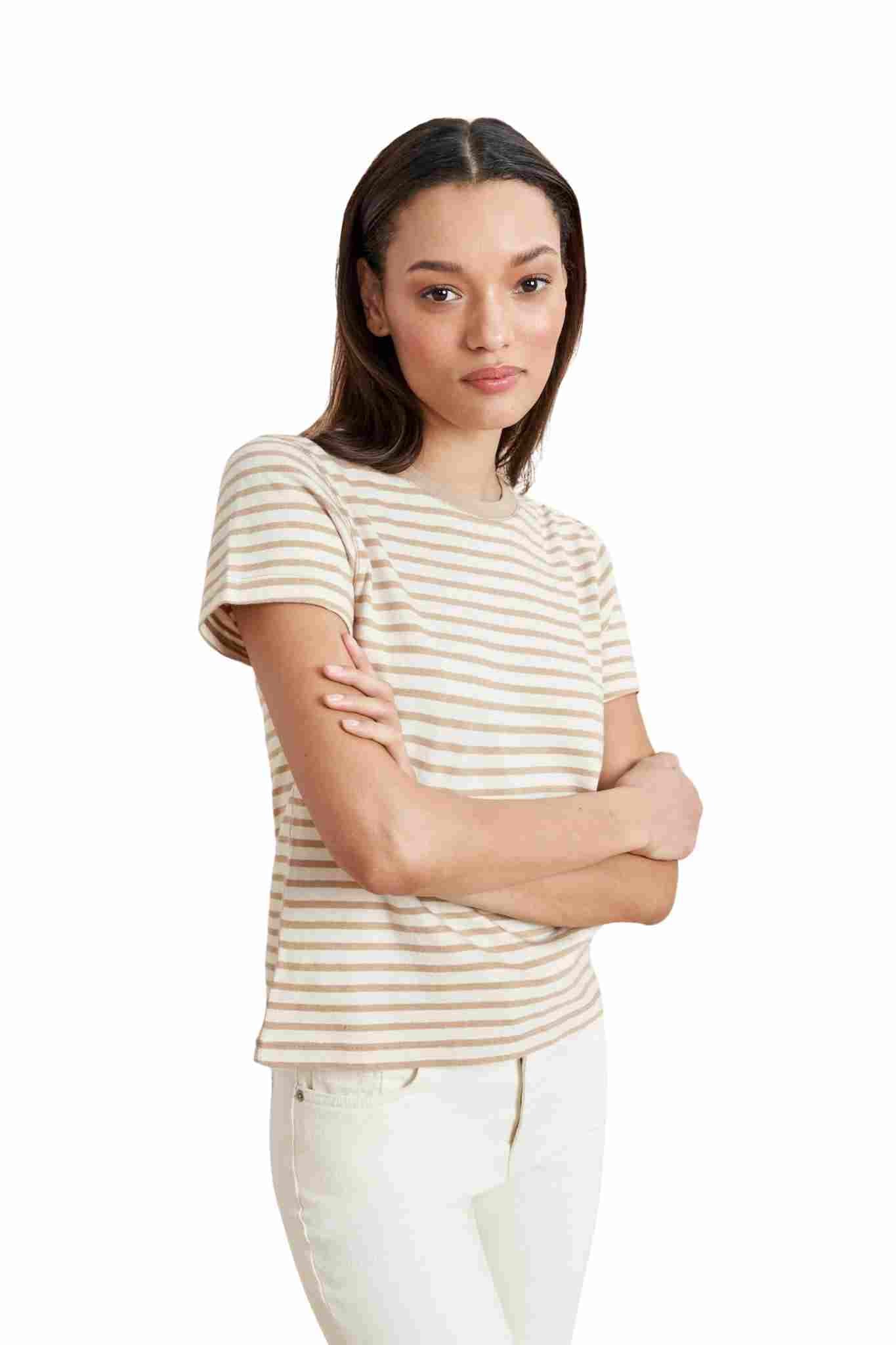 La Ligne Striped Molly Tee - Vermillion