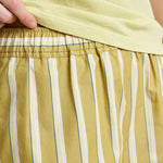 La Ligne Striped Poplin Shorts - Vermillion