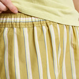 La Ligne Striped Poplin Shorts - Vermillion