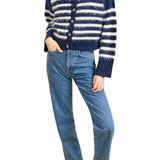 La Ligne Striped Teddy Cardigan - Vermillion