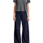 La Ligne Suede Colby Pant - Vermillion