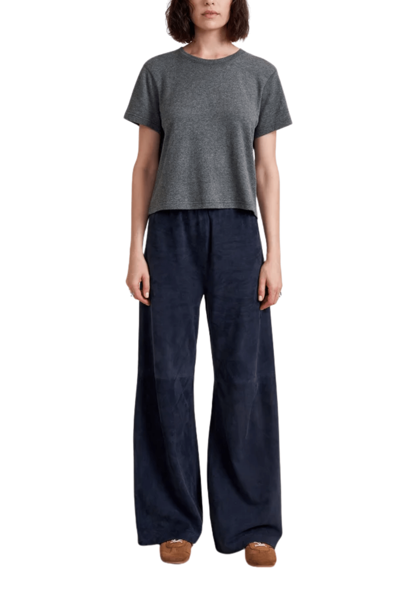 La Ligne Suede Colby Pant - Vermillion