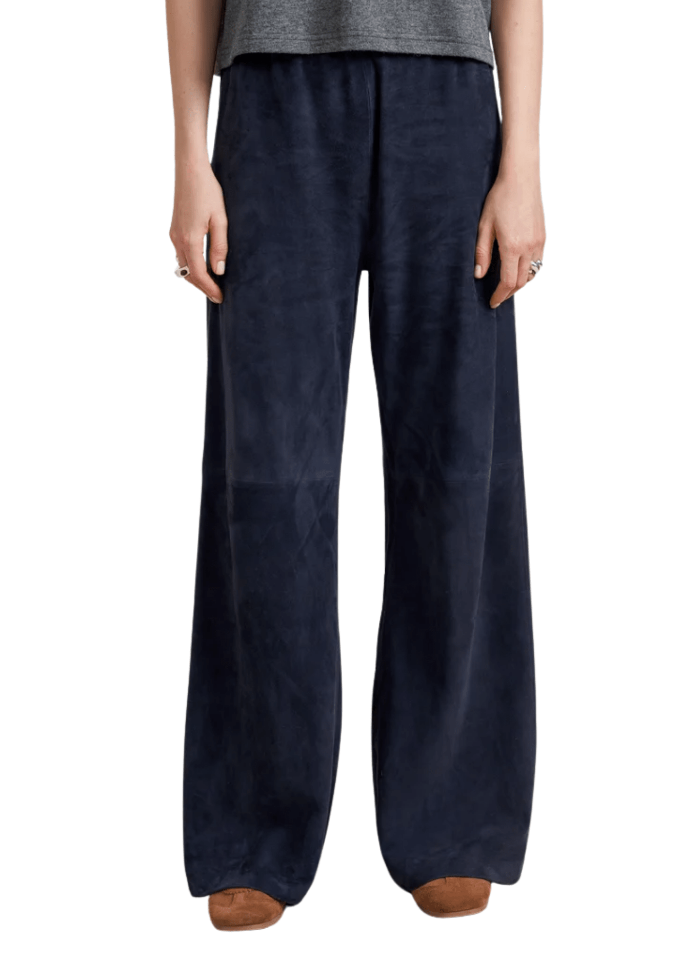 La Ligne Suede Colby Pant - Vermillion