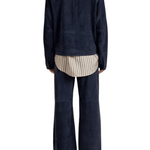 La Ligne Suede Cropped Val Jacket - Vermillion