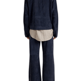 La Ligne Suede Cropped Val Jacket - Vermillion