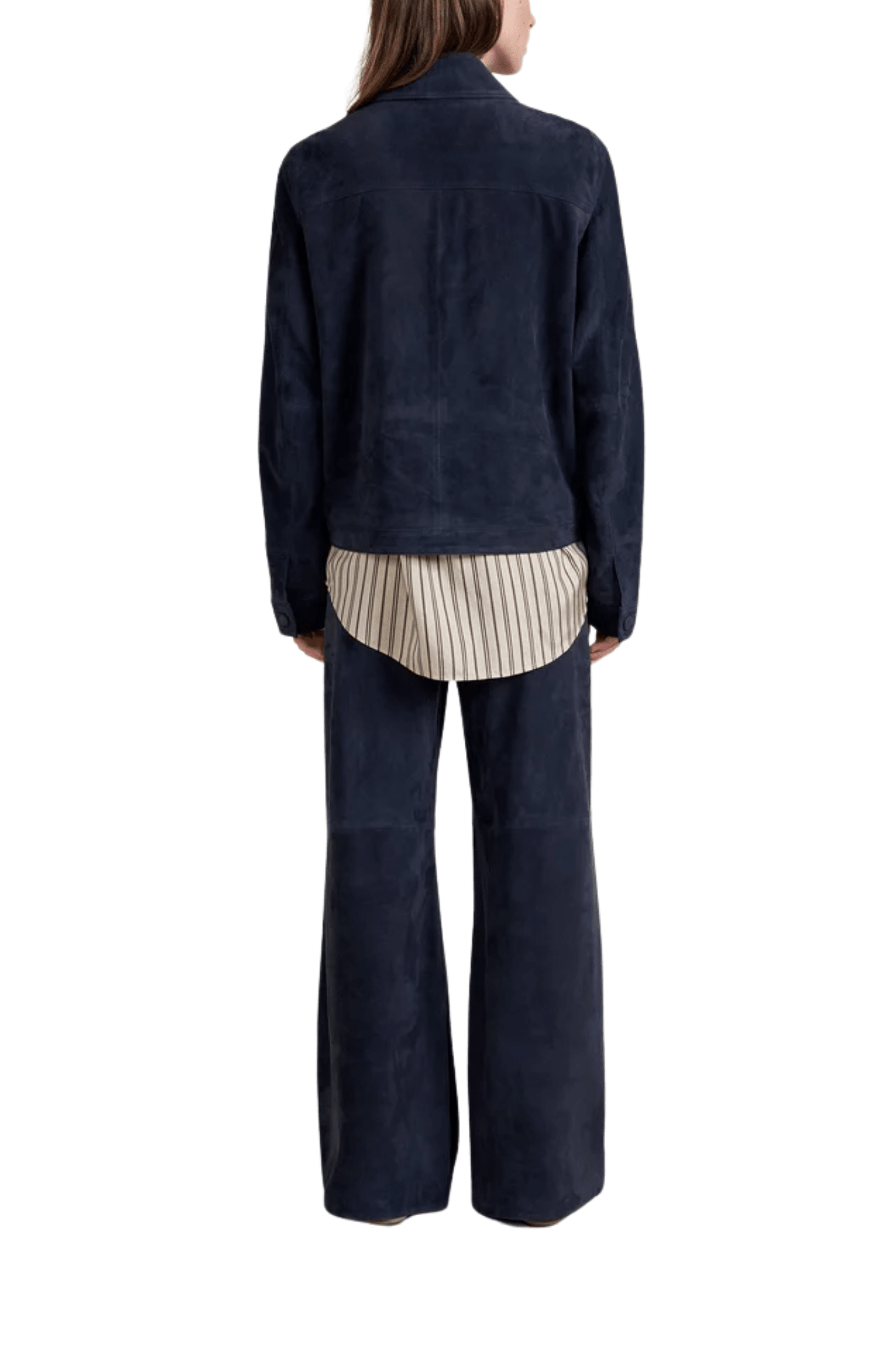 La Ligne Suede Cropped Val Jacket - Vermillion