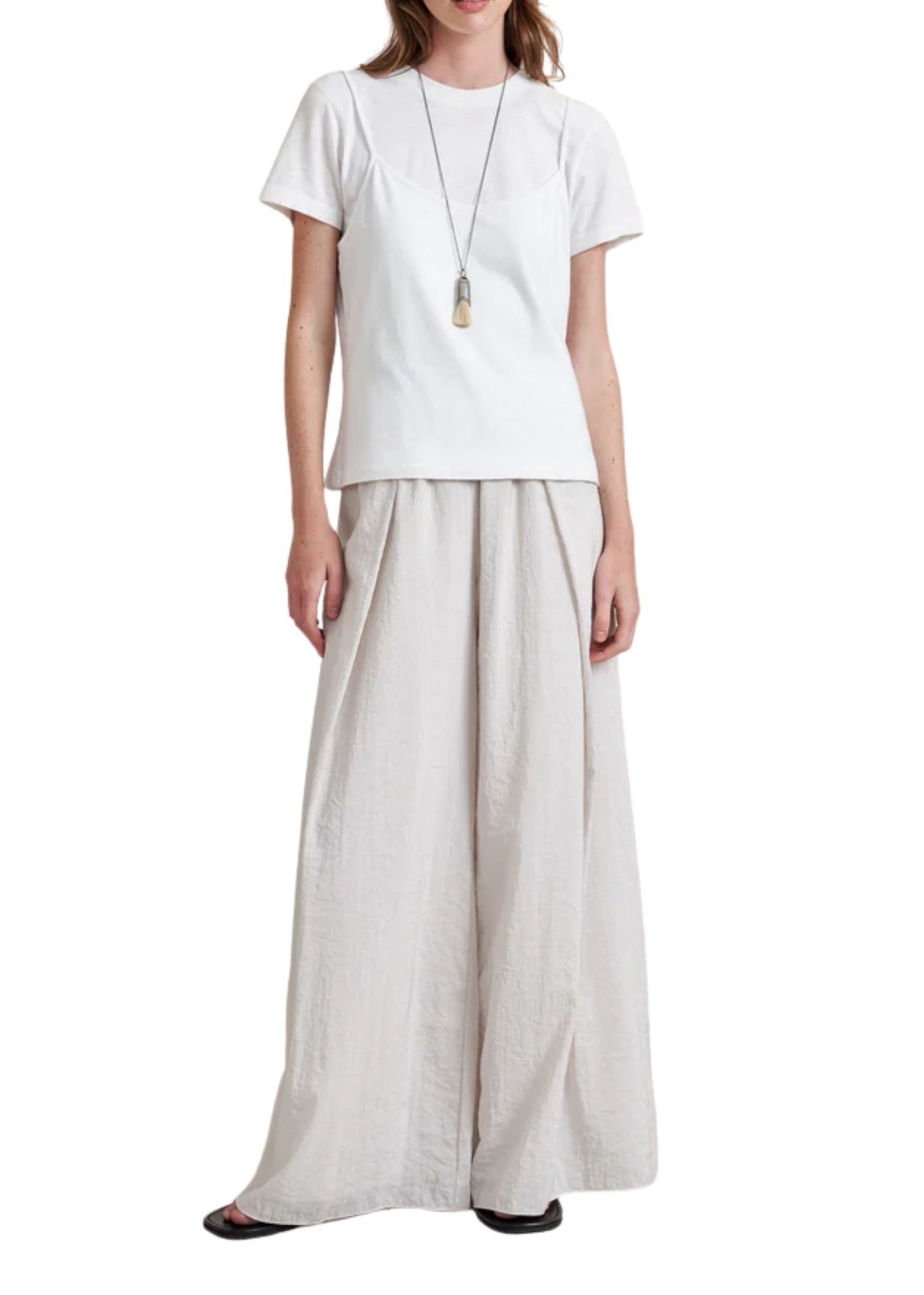 La Ligne Wide Leg Crosby Pant - Vermillion