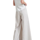 La Ligne Wide Leg Crosby Pant - Vermillion