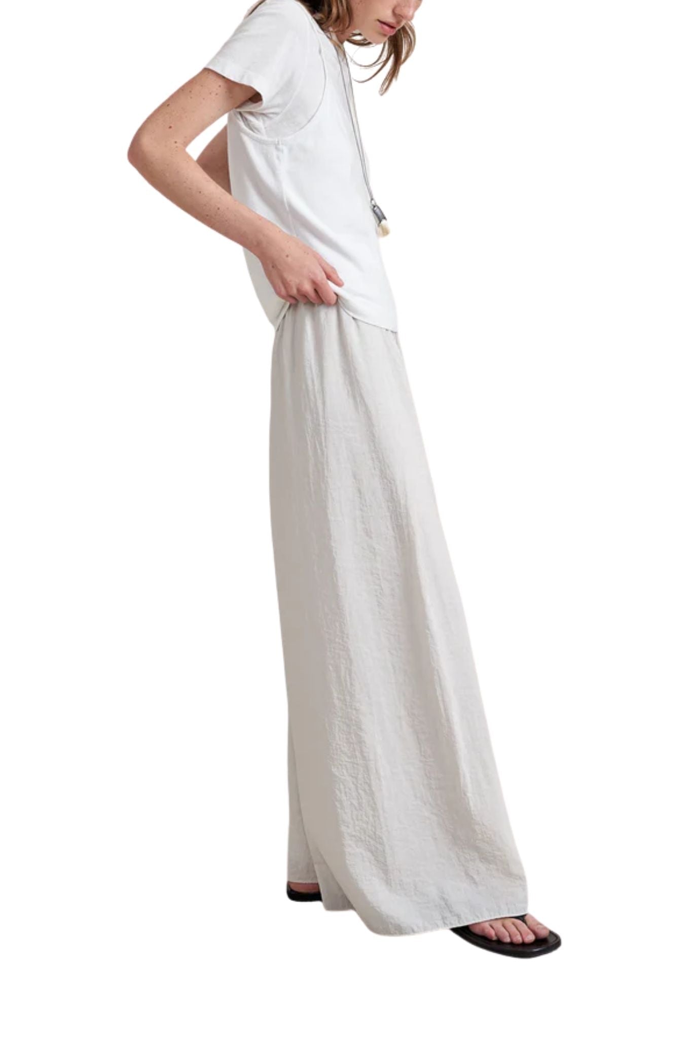 La Ligne Wide Leg Crosby Pant - Vermillion