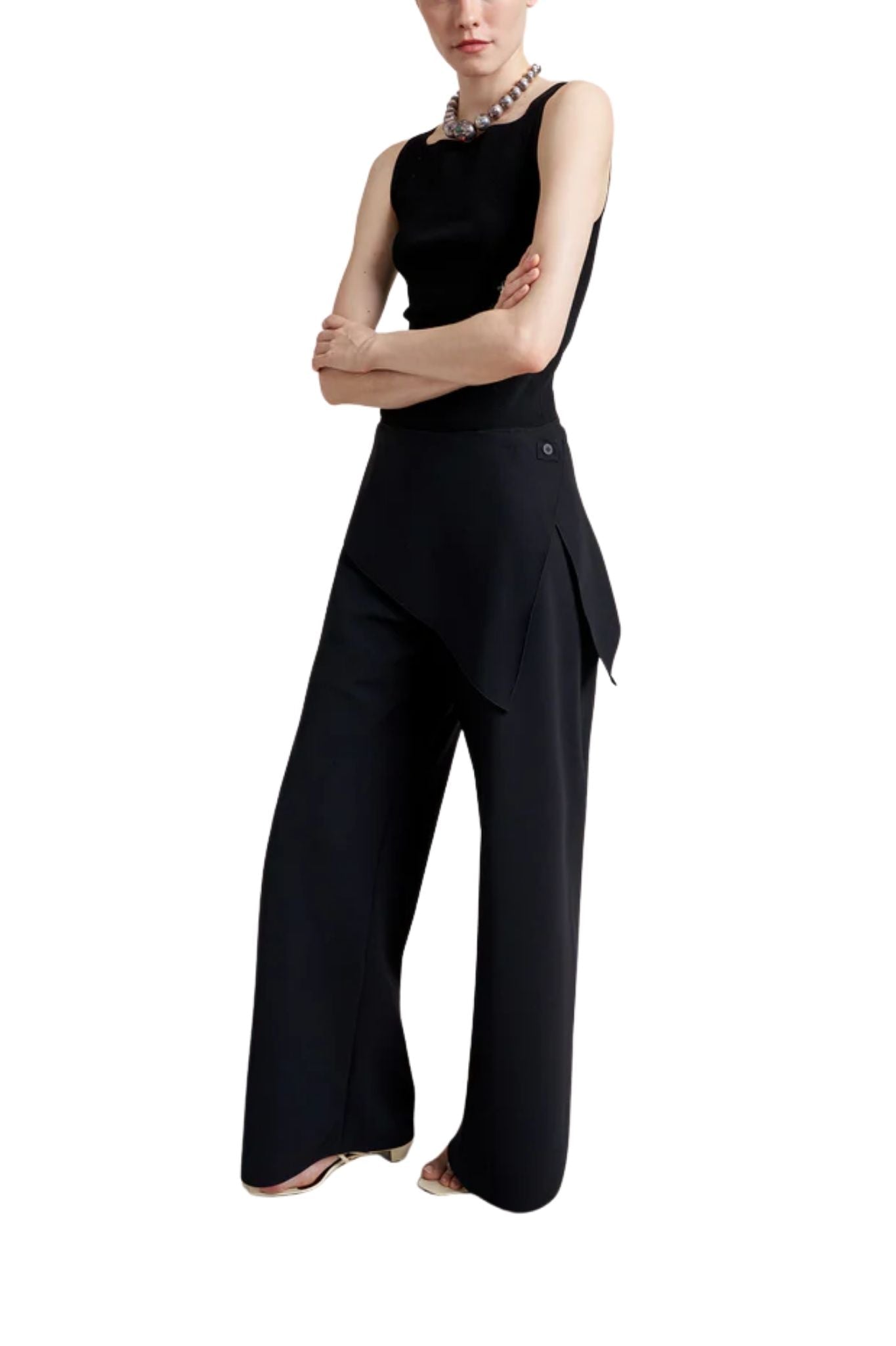 La Ligne Wrap Skirt Colby Pant - Vermillion
