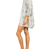 La Vie Ballet Sequin Hydrangea Mini Everyday Dress - Vermillion