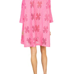 La Vie Cerise Grid Lace Mini Everyday Dress - Vermillion