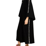 La Vie Cowrie Shell Seam Maxi Caftan - Vermillion