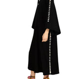 La Vie Cowrie Shell Seam Maxi Caftan - Vermillion