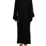 La Vie Cowrie Shell Seam Maxi Caftan - Vermillion