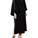 La Vie Cowrie Shell Seam Maxi Caftan - Vermillion