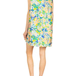 La Vie Emerald Floral Jacquard Pleat Dress - Vermillion