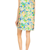 La Vie Emerald Floral Jacquard Pleat Dress - Vermillion