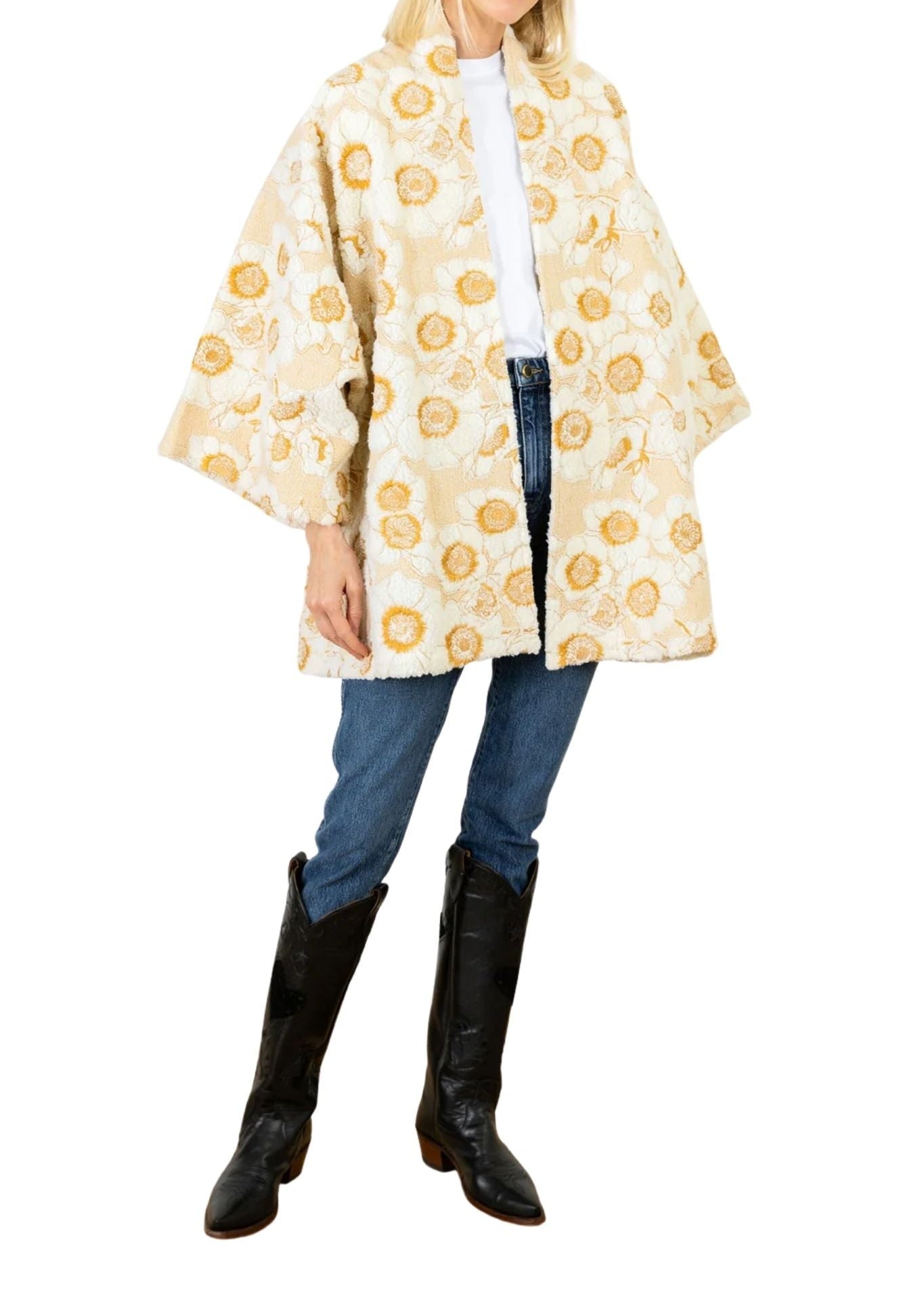 La Vie Floral Mini Duster - Vermillion