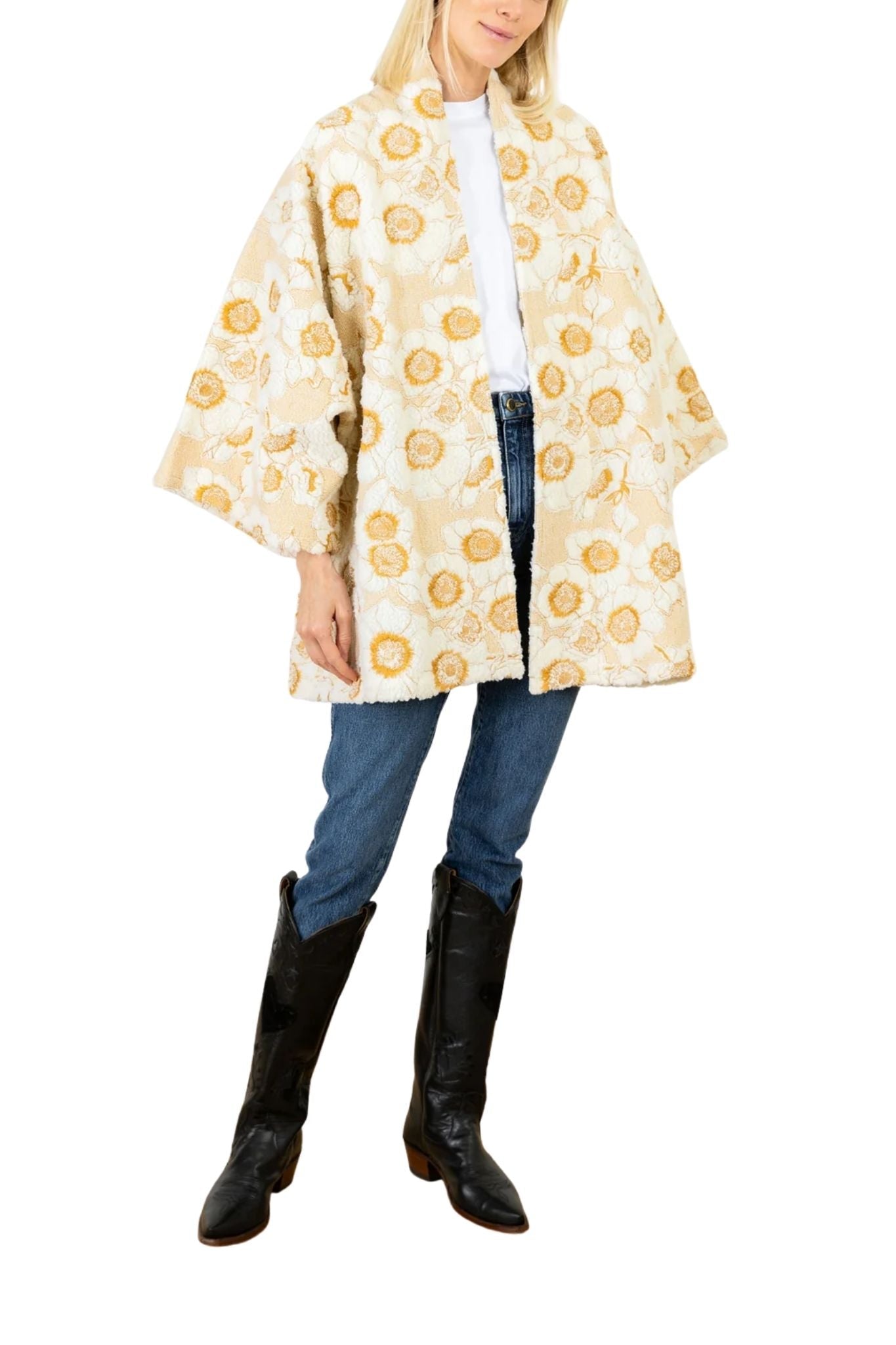 La Vie Floral Mini Duster - Vermillion