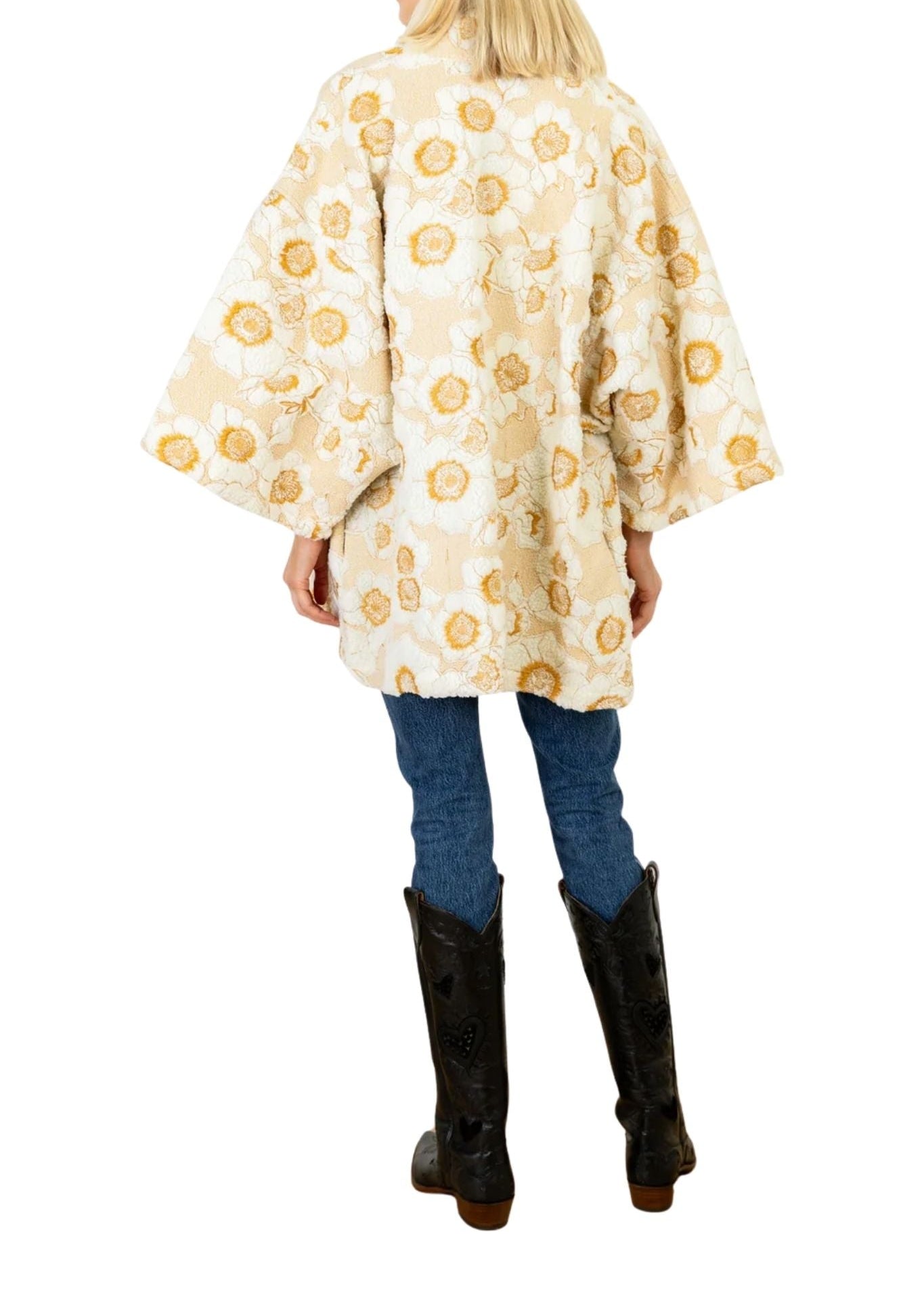 La Vie Floral Mini Duster - Vermillion