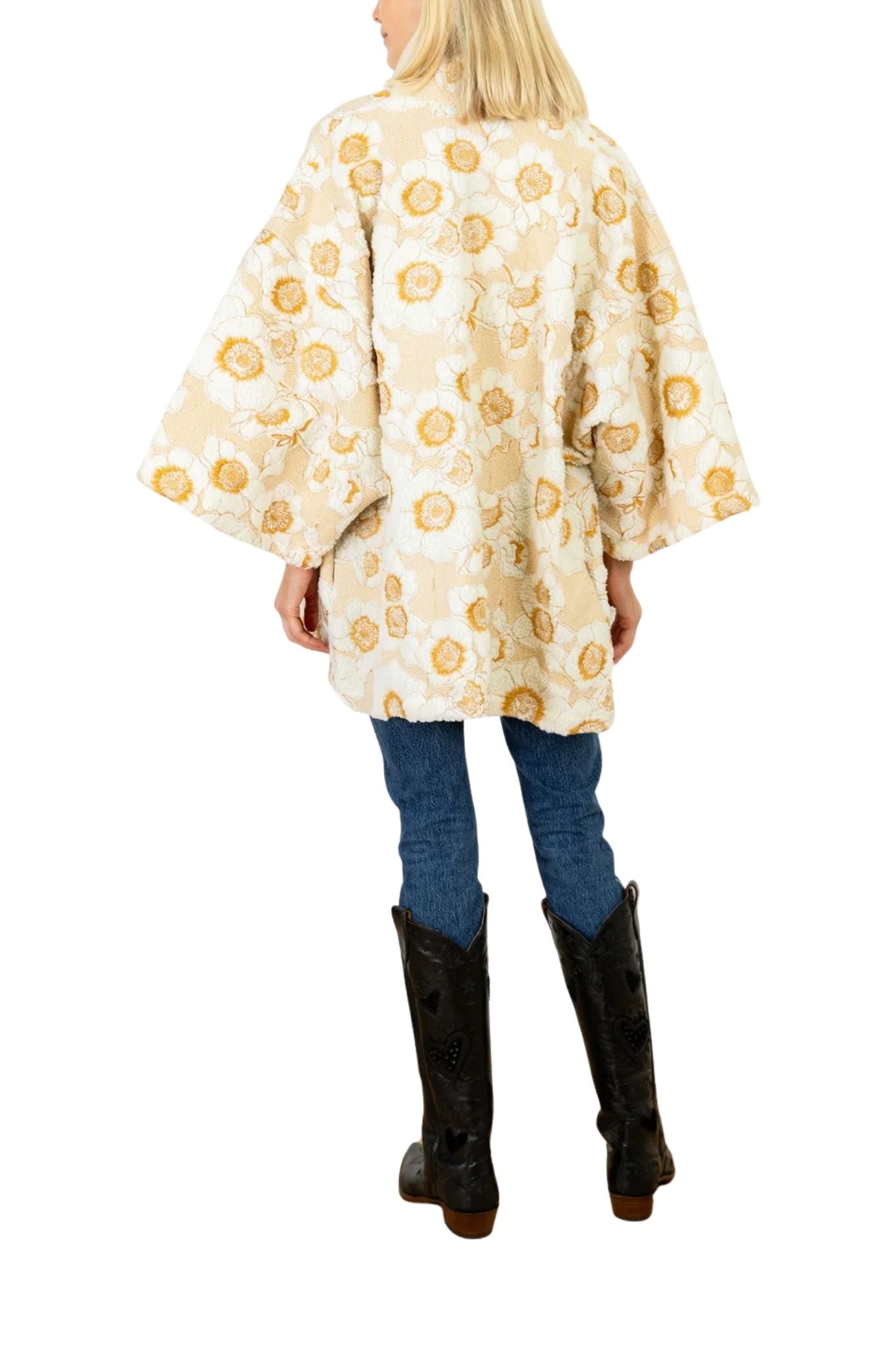 La Vie Floral Mini Duster - Vermillion