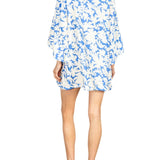 La Vie Ivory Petal Silhouette Mini Open Front Caftan - Vermillion