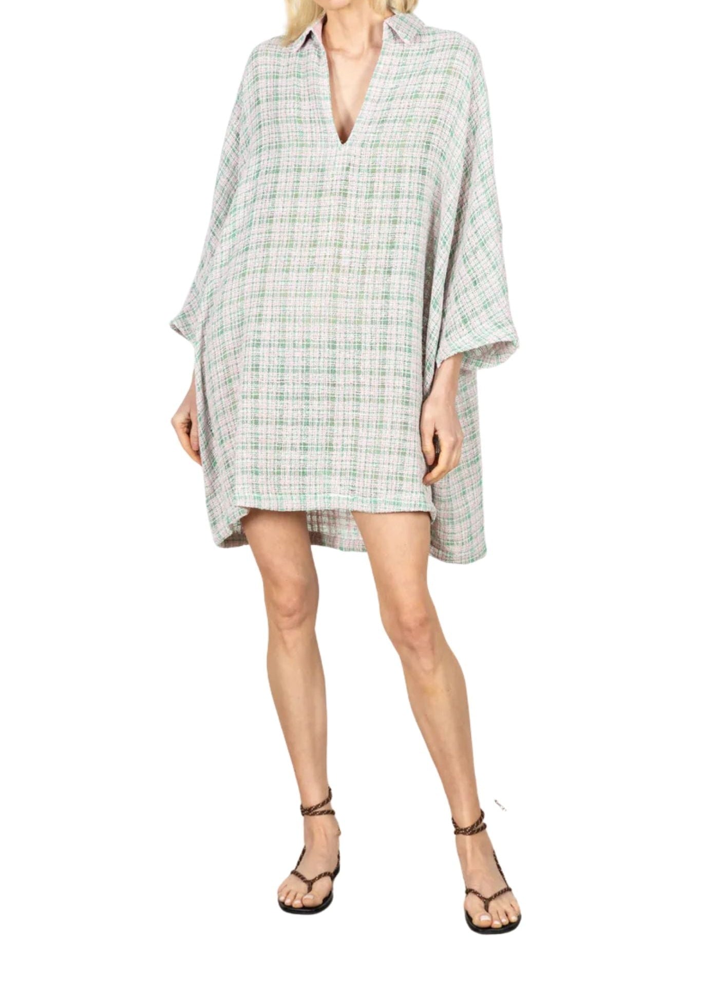 La Vie Ivy Blush Tweed Mini Everyday Dress - Vermillion