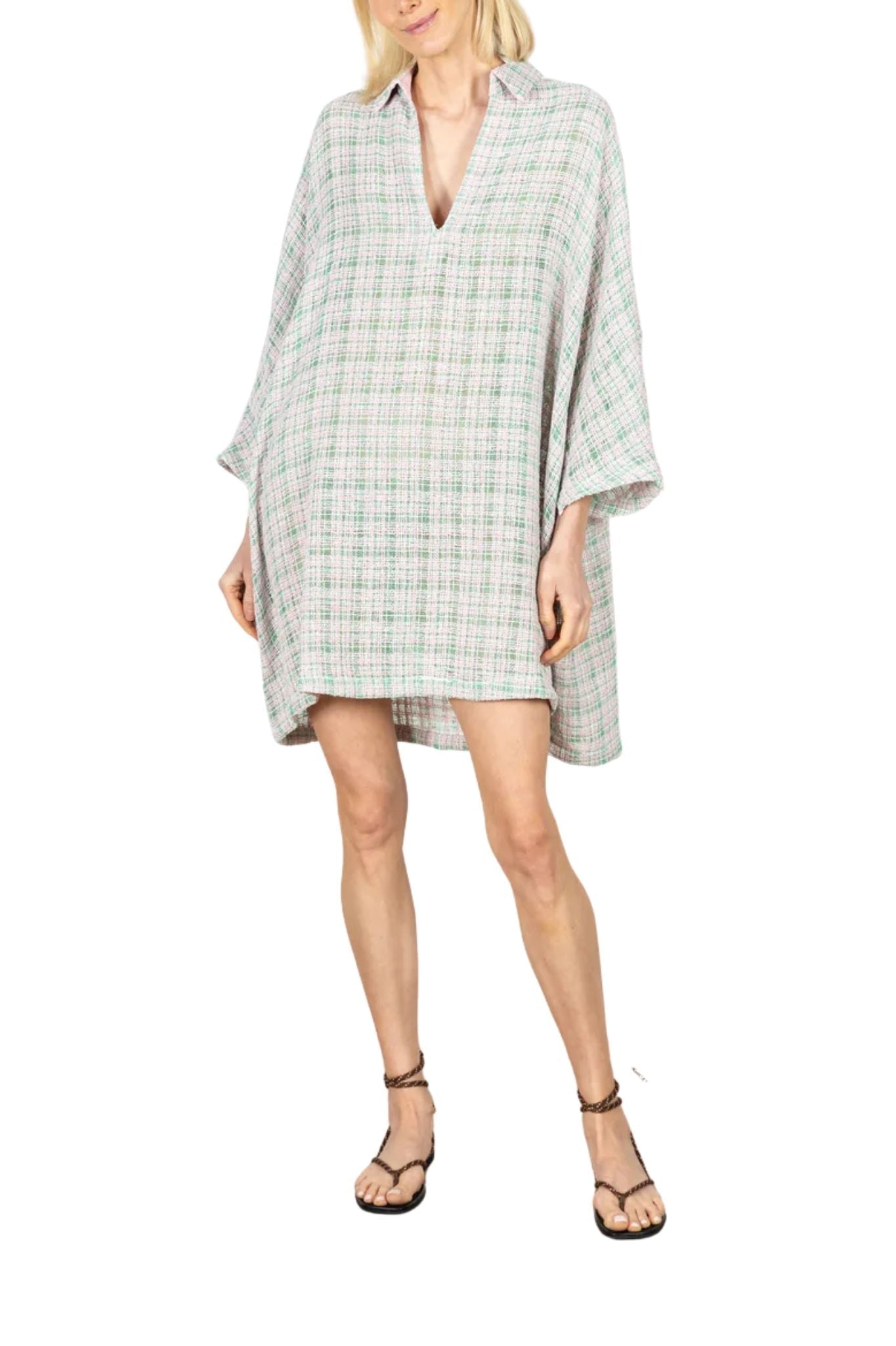 La Vie Ivy Blush Tweed Mini Everyday Dress - Vermillion