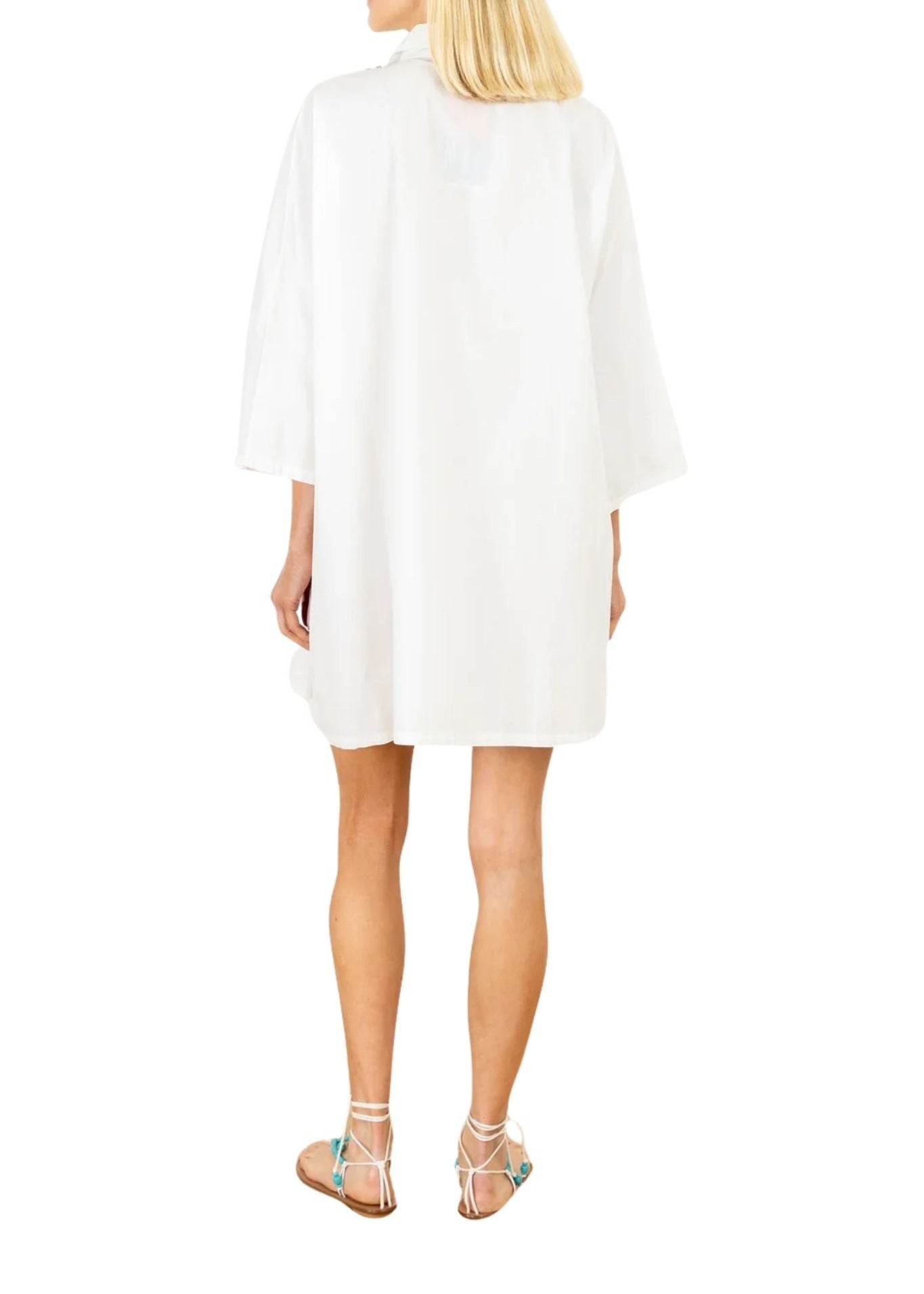 La Vie Jewel Neckline Mini Everyday Dress - Vermillion