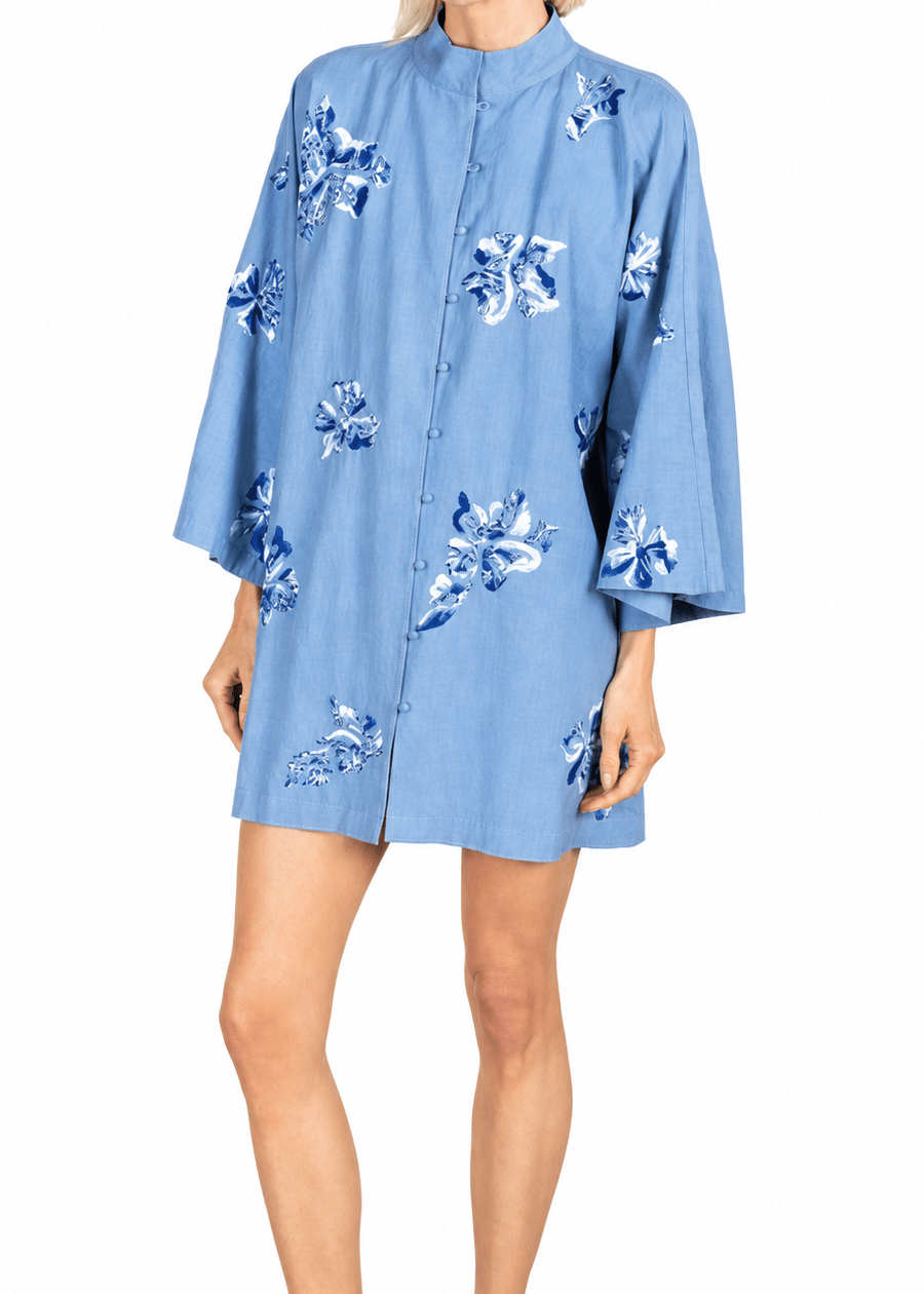 La Vie Mini Open Front Caftan - Vermillion