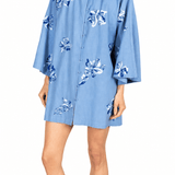 La Vie Mini Open Front Caftan - Vermillion