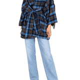 La Vie Mini Wrap Coat - Vermillion