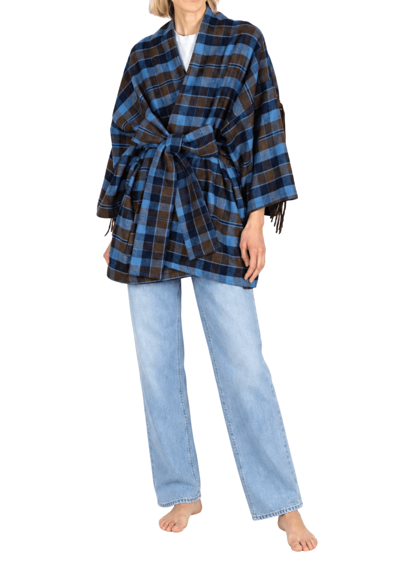 La Vie Mini Wrap Coat - Vermillion